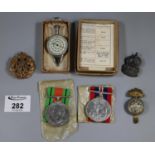 Two British WWII campaign medals, 1939-45 war medal unnamed, and a 1939-45 defence medal George VI