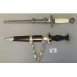 Reproduction German WWII design Luftwaffe officer's dress dagger and scabbard. With a reproduction