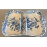 Early 19th century Spode blue and white transfer printed 'Union Wreath' third pattern three-