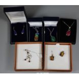 Collection of silver and gem set jewellery. (B.P. 21% + VAT)