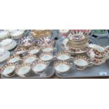 2 Trays of Stanley China part tea ware decorated in Imari colours on a white ground, to include: