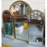 Modern 3 Section Dressing Table Arch Top Mirror. (B.P. 21% + VAT)