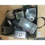 A number of box cameras: 2 Brownie Six-two zero, 620 Brownie C Cameras, Brownie 620 Model camera,