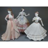 3 Coalport figurines to include Ladies of Fashion 'Jacqueline' and 'Geraldine' together with '