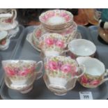 Tray of Royal Albert 'Serena' part tea ware to include: 6 cups and saucers, 6 tea plates, 6 side