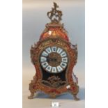 Modern 19th century style French boulle work balloon-shaped two train mantel clock. 57cm high approx
