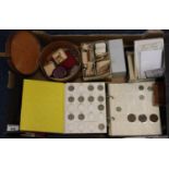 Box of assorted coins, coin books, etc. (B.P. 21% + VAT)