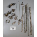 Collection of silver jewellery. (B.P. 21% + VAT)