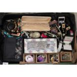 Box of assorted costume jewellery various. (B.P. 21% + VAT)