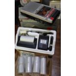 Tray box containing Sinclair ZX Printer (boxed) with 4 thermal rolls of paper. Also included, a