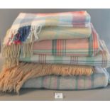 Group of six Welsh and other woollen blankets and rugs. (B.P. 21% + VAT)