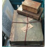 Box of assorted books to include two Welsh bibles, Richard Baxter 'The Saint's Everlasting Rest',