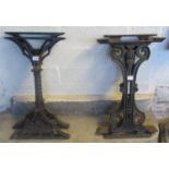 A pair and two odd cast iron table supports. (4) (B.P. 21% + VAT)