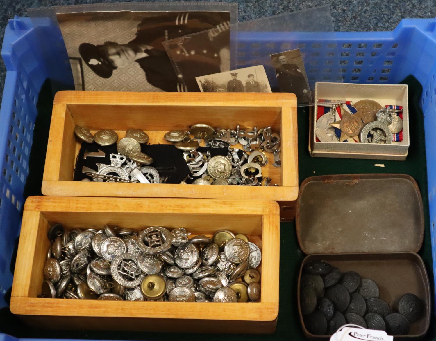 Carmarthenshire Constabulary large collection of assorted police buttons and other related items,