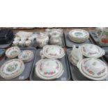 Six trays of Astbury Royal Albert Works Staffordshire 'Indian Tree' pattern tea and dinner ware to