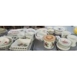 Seven trays of Portmeirion 'Pomona' pattern dinner ware etc. to include: five dinner plates,