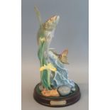 Royal Doulton china study 'The Trout' DA172, modeled by J.G Tongue, printed marks to base. 29cm high