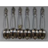 Six silver Apostle spoons. Approx weight 2.7 oz. (B.P. 21% + VAT)