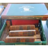 Box of assorted books to include two volumes of John Leech's 'Pictures of Life and Character', and