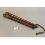 19th century policeman's truncheon with VR cypher (Queen Victoria) over SC possibly being the
