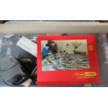 Plastic box comprising a Hornby Triang 00 Gage items to include: RS 24A train set, power controller,