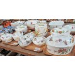 Six trays of Royal Worcester 'Evesham' part dinnerware, to include: Large oval casserole pot and a