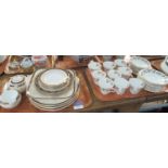 Two trays: Wedgwood Bicentenary 'Cornucopia' part dinner ware to include, 6 dinner plates,
