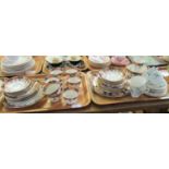 Two trays of assorted china to include: Royal Albert, similar to 'Heirloom' part teaware to include: