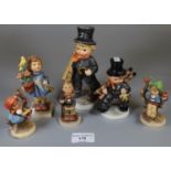 6 Hummel figurines of young children, 2 carrying ladders (6) (B.P. 21% + VAT)