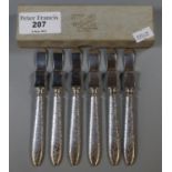 Set of 6 silver plate knives with chased handles, marked 1847 Rogers Bros. (B.P. 21% + VAT)