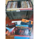Collection of 7" vinyl records including original Pink Island labels, Long John Baldry, The Sweet