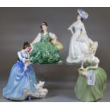 4 Royal Doulton bone china figurines, to include: 'Clarissa', 'Adele', 'Elyse' and 'Lorraine'. (