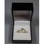 18ct gold diamond solitaire ring. Ring size K&1/2. Approx weight 2.7g. (B.P. 21% + VAT)