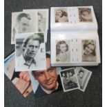 Box of items to include album of Hollywood movie stars, Errol Flynn, Sabu, Boris Karloff, Mickey