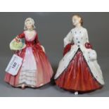 2 Royal Doulton bone china figurines to include: 'Janet' and 'The Ermine Coat' HN1981 (2) (B.P.