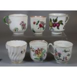 Collection of English Continental and Chinese tea cups various, all basically unmarked and having
