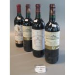 Four bottles of French red wine to include two Chateau Barreyres, Haut-Medoc 1999, Chateau la Vieill