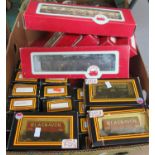 Box of Dapol OO Gauge scale models, carriages, coaches, tankers etc. all in original boxes. (B.P.