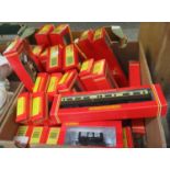 Box of assorted Hornby Railways OO Gauges scale models, all in original boxes, to include: GWR
