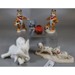 Collection of Wade, Coalport and Royal Doulton animal figurines to include: Tony The Tiger, Star