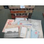 Great Britain range of early 1900's envelopes and cards plus few postcards in Bus biscuit tin. (B.P.