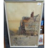 John Terris (Scottish 1865-1914), 'West View, Old Edinburgh', signed, labelled verso, purchased from