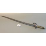 French brass hilted late 19th century pattern sword bayonet. (B.P. 21% + VAT) No in-house postage