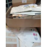 Large box of covers with slogan cancels and 2 files of meter marks and box of covers with field post