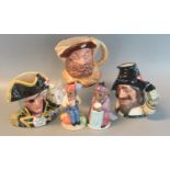 3 Royal Doulton character jugs to include: Falstaff, Character Jug of the Year Vice Admiral Lord
