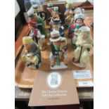 Collection of Wood & Sons, made for Franklin Porcelain, London, Charles Dickens toby jugs with