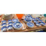 Two trays of Copeland Spode 'Tower' design part teaware, to include: 12 teacups and 11 saucers, 12