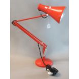 Orange ground anglepoise lamp by Herbert Terry & Sons, Redditch. (B.P. 21% + VAT)