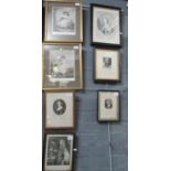 A collection of 18th and 19th century framed portrait engravings, to include 'Mr Philip Yorke', '