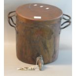 Vintage copper two handled lidded samovar. (B.P. 21% + VAT)